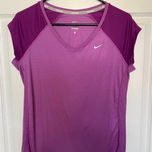 Womens Nike Drifit Running Shirt, Purple, Size Large